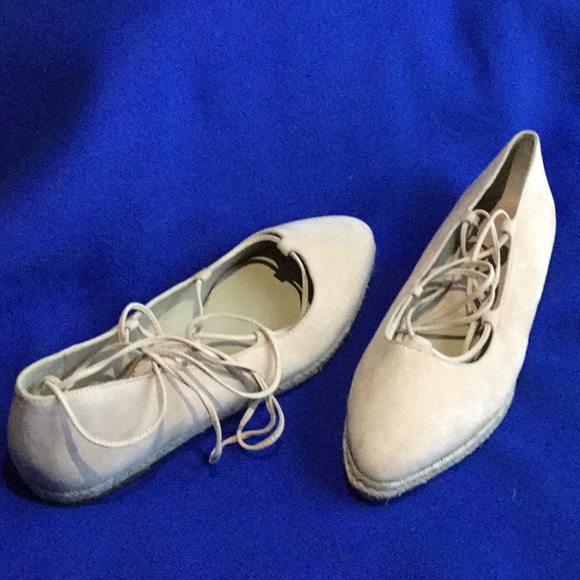 NWOT Michael Kors Pink Suede Espadrille Lace up Flats - Picture 5 of 7